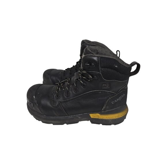 Dakota Men\'s 6300 6 inch Composite Toe Waterproof Work Boot Black Yellow 10M main image 4